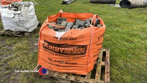 Bulk bags of black granite products