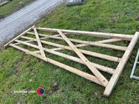 12ft 5 bar timber gate - 2