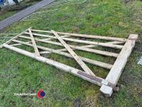 12ft 5 bar timber gate - 4