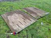 Pair of wooden gates, 12ft wide, 6ft tall - 2