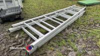 Pair of large aluminium trestles 10ft tall approx - 2