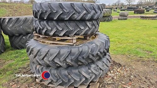 Row crop wheels to fit John Deere - 2 x 11.2 R36, 2 x 13.6 R48