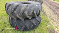 2x Goodyear 23.1-30 tyres 70% tread