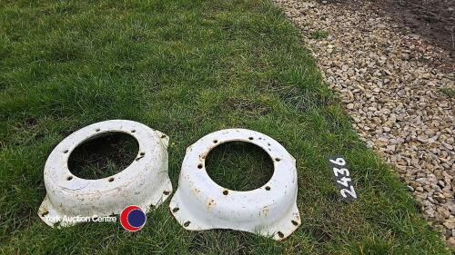 2x 6 stud New Holland wheel centres to fit 24in rims - 220mm bore 275mm pcd