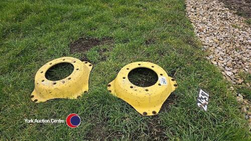 2x 8 stud John Deere wheel centres to fit 24in rims 220mm bore 275mm pcd