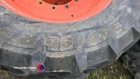 Trelleborg 380/90R50 10 stud and 380/85R34 12 stud row crop wheels to fit Fendt 60% tread all round - good - 4