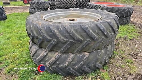 2x Michelin 480/80R46 8 stud row crop heels to fit Massey Ferguson