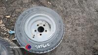 2 x trailer wheels and tyres - 195/55R10C - 2