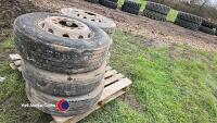 6 x lowloader wheels on rims 215/75/17.5 - 4