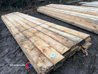 Timber - approx 177.5in x 6in x 2in - 2