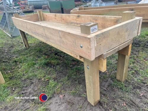 8ft 10inch wooden feed trough