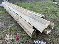 Pack of Larch fence rails - 2