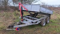 Ifor Williams twin axle tipping trailer, good condition, new battery