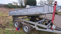 Ifor Williams twin axle tipping trailer, good condition, new battery - 3