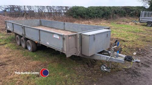 Graham Edwards 16ft trailer, side panels, strap box, spare wheel