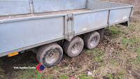Graham Edwards 16ft trailer, side panels, strap box, spare wheel - 4