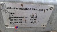 Graham Edwards 16ft trailer, side panels, strap box, spare wheel - 6