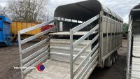 2015 Graham Edwards 14ft x 6ft6in livestock trailer, demountable with decks - 4