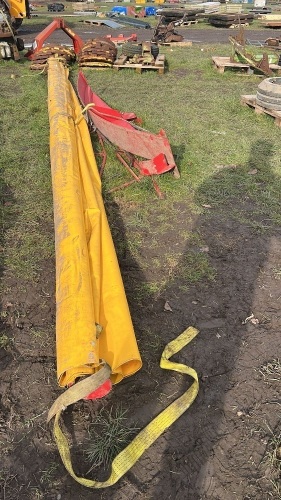 Rollover sheet for Easterby 12T trailer c/w rear folding frame