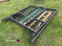 Pair of wrought iron garden gates for 12ft entrance, approx - 3