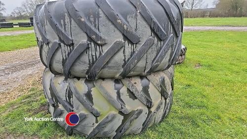 2 x part worn Michelin 800/70/R38's