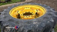 Full set of 12.4 R32 and 340-85 R48 row crops for John Deere 6630 - 2