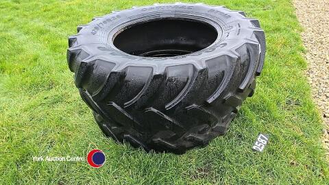 Pair 420-70R28 tyres