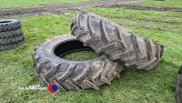 Pair of tractor rear tyres 460/85 R42