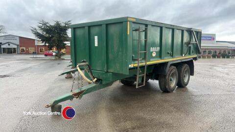 2016 Bailey TB12 grain trailer, commercial axles, hydraulic rear door