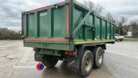 2016 Bailey TB12 grain trailer, commercial axles, hydraulic rear door - 3