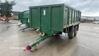 2016 Bailey TB12 grain trailer, commercial axles, hydraulic rear door - 6