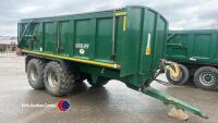 2016 Bailey TB12 grain trailer, commercial axles, hydraulic rear door, roll over sheet, sprung drawbar, air brakes, 540 floatation tyres - 2