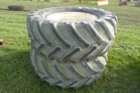 Pair of 600/65R34 wheels & tyres - 2