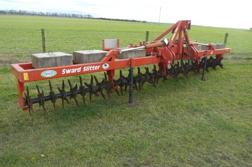 Opico GB6 6m hydraulic folding sward slitter, 2014