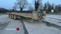 2017 RM Clough 32ft hydraulic beavertail low loader trailer c/w ramps, tri-axle - 2