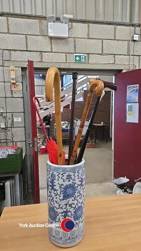 Ceramic walking stick and umbrella holder