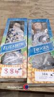 2 x fine Bisque porcelain dolls, Imogen and Elizabeth