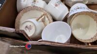 Fenton 'Kashan' 18 piece tea set, 18 piece Royal Doulton Pastarole tea set plus miscellaneous cups & saucers - 6