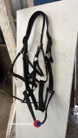 2x Full leather headcollars - 2