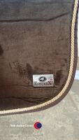 Full Equitex Velvet General Purpose Saddle Pad. Brown. Used. - 2