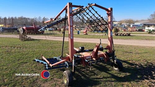 Opico 6m hydraulic folding grass harrows