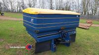 KRM M2Q Bogballe fertiliser spreader, 2008 (455/08), sold with 2 sets of vanes (E2 12m-18m and E6 18m-24m), hopper capacity of 1,800kg, PTO drive, mudflaps, hopper grates, hydraulic open and shut, manual calibration, manual lever for headland spreading, b
