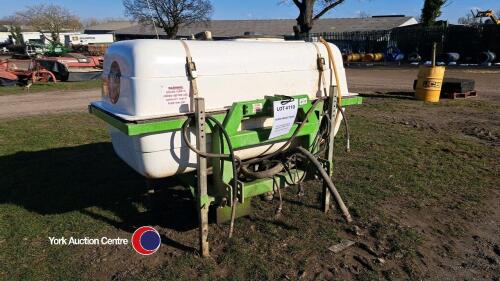 Team 1500L front sprayer tank with induction hopper and hydraulic pump, control box in office