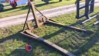 3 point linkage bale carrier. Carries two 4/5ft bales. - 2