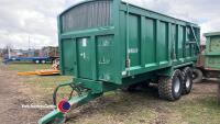 Bailey 16T beet heaper trailer, 560 flotation tyres, roll over sheet, piped and wired to back for drawbar - 2