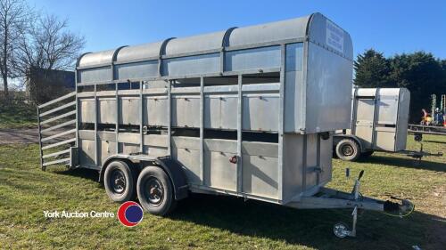 Graham Edwards GET146 livestock trailer, 14ft x 6ft c/w decks and gates, 7ft headroom