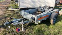 Indespension 8ft x 4ft trailer, new higher load rated wheels and tyres, braked and suspension, drop down back, all lights work, ramps and 2 spare wheels, ready for work - 2