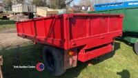 Red 3T tipping trailer - 3