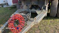 22 ft trailer air brakes air suspension c/w 20 ft livestock box no decks inc 2 piece dividing gate - 5
