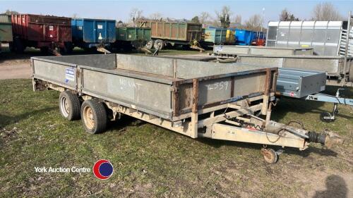Ifor Williams 14ft flat trailer c/w sideboards, new brakes recently